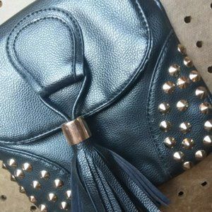 Black and Gold Stud Clutch Purse